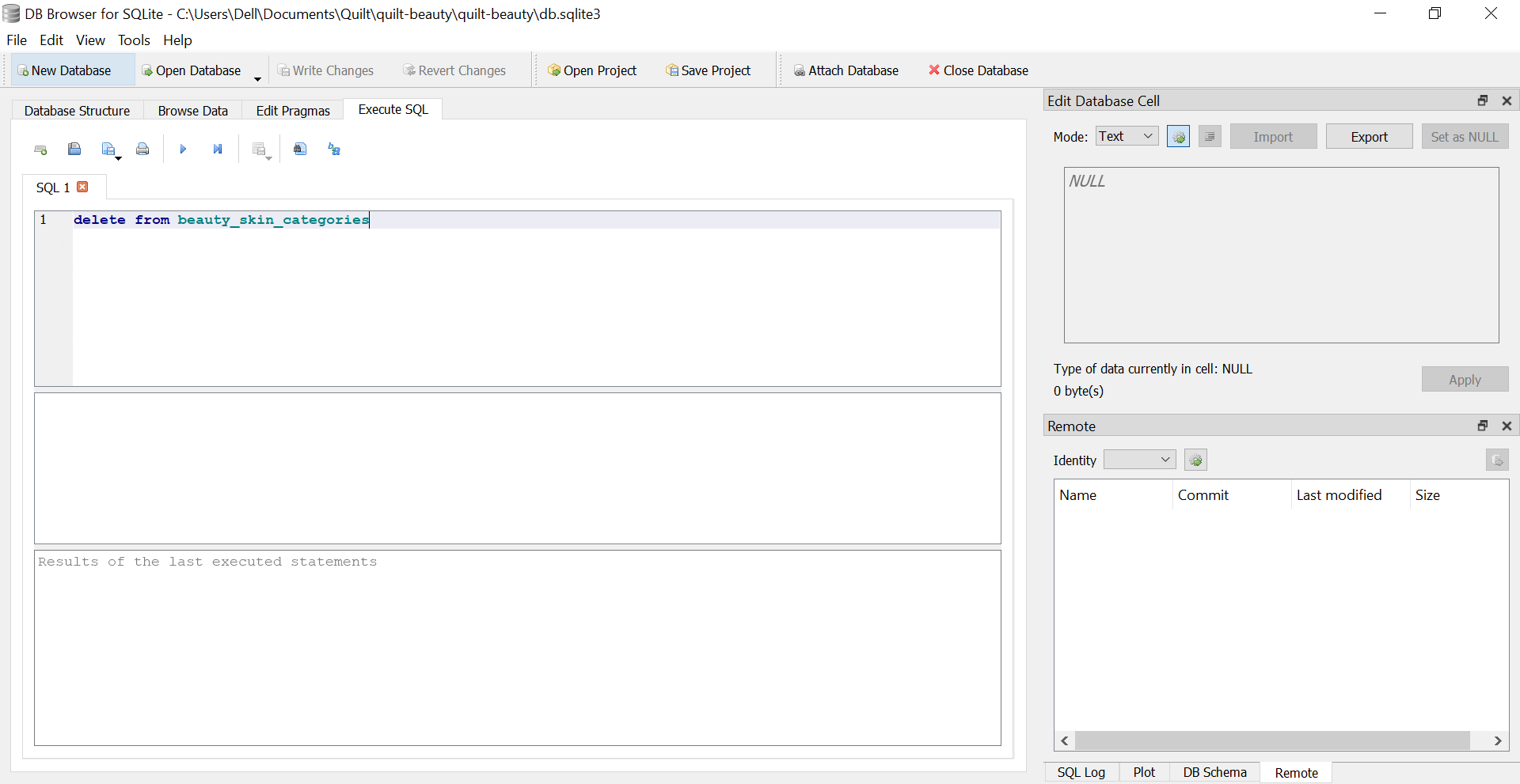 Documentation on debugging issue for creating database – C3STREAM Land ...